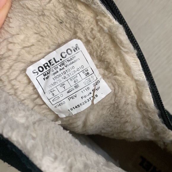 Sorel Kinetic boots size 9 leather suede booties black wedges zipper winter - Picture 3 of 13